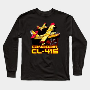Canadair cl-415 Super Scooper firebomber Aircraft Long Sleeve T-Shirt